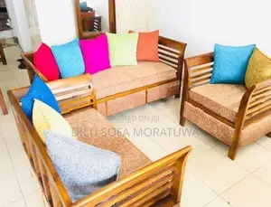 New pillows sofa set with glass coffee table