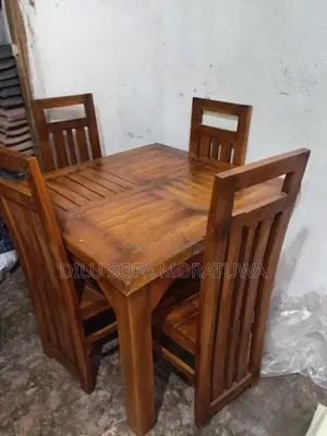 wooden dining table with 04 chairs