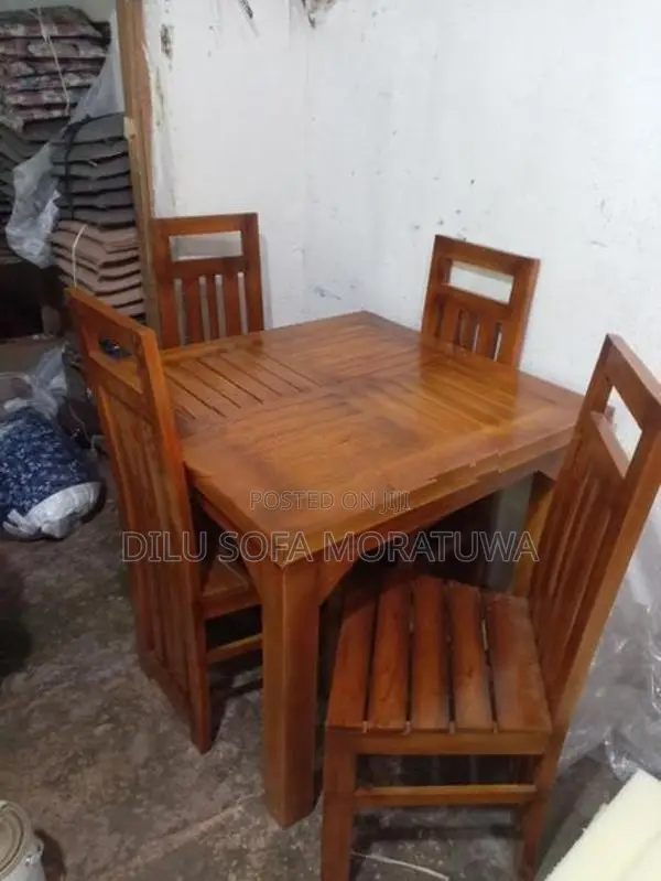 wooden dining table with 04 chairs