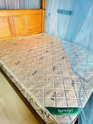 6 X 5 Teak Canopy Bed + Mattress