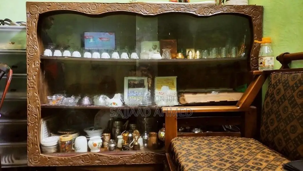 Wood Cabinet with Glass