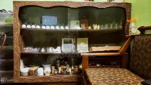 Wood Cabinet with Glass
