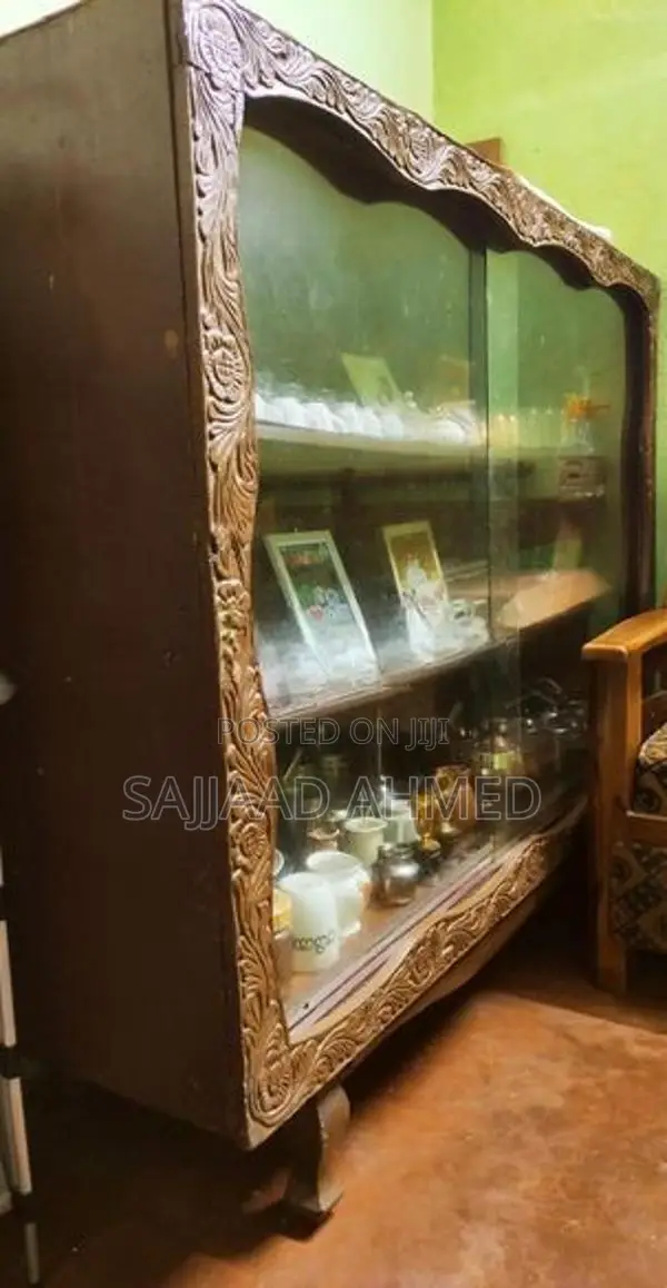 Wood Cabinet with Glass