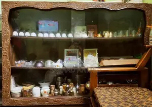 Wood Cabinet with Glass