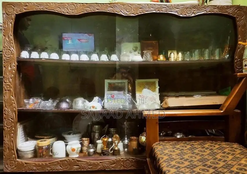 Wood Cabinet with Glass