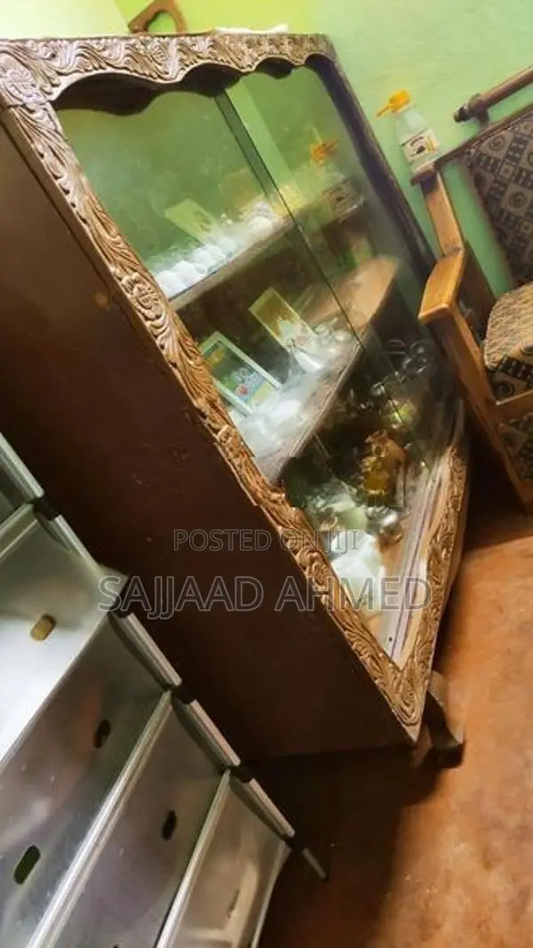 Wood Cabinet with Glass