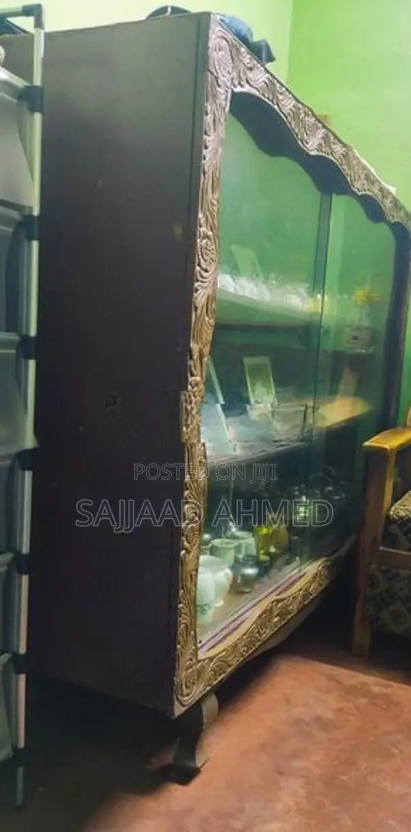 Wood Cabinet with Glass