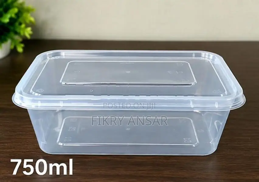 Plastic Microwave Freezer Safe Lunch Box Canister 750ML - Food Grade