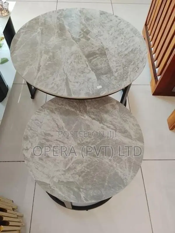 Round Granite Nesting Table