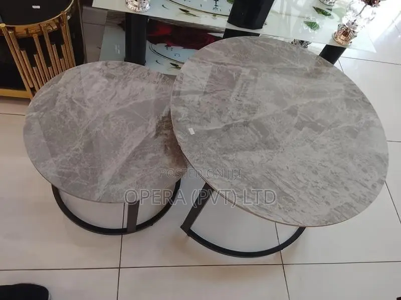 Round Granite Nesting Table