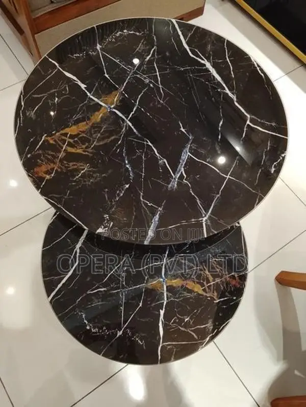 Round Glass Nesting Table