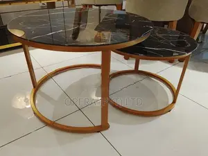 Round Glass Nesting Table