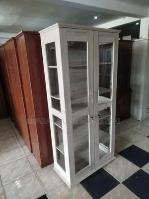 Melamine Office Cupboard & Glass