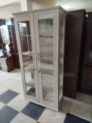Melamine Office Cupboard & Glass