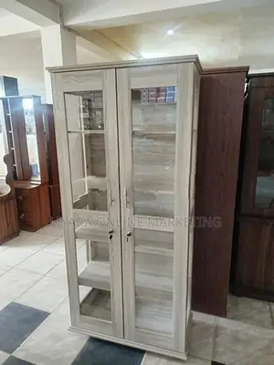 Melamine Office Cupboard & Glass