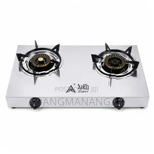 Aiko Gas Cooker 2 Burner Stainless Steel with Copper Burners