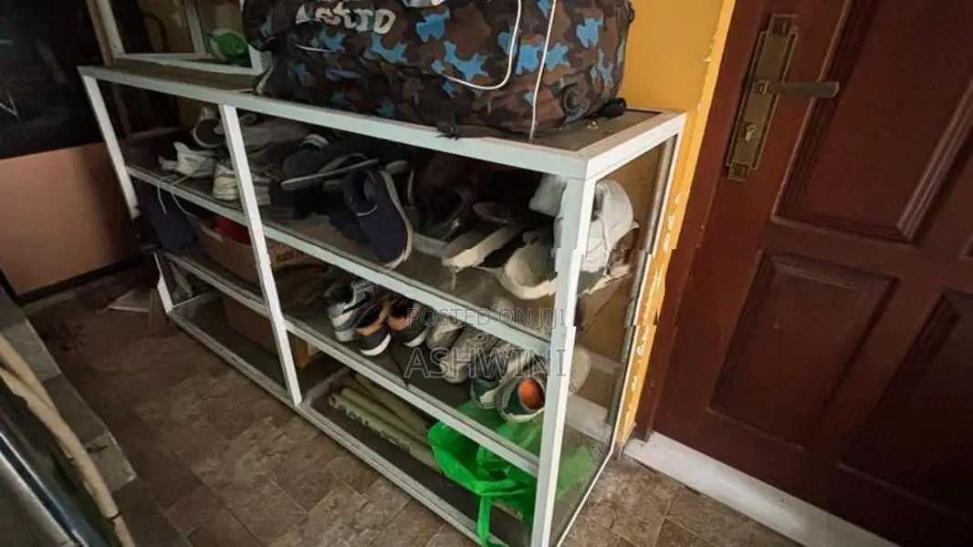 Large Glass Shelf With Metal Frames