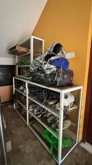 Large Glass Shelf With Metal Frames
