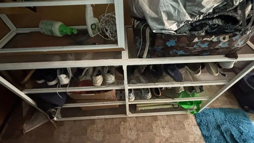 Large Glass Shelf With Metal Frames
