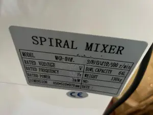 Mixer for Bakery