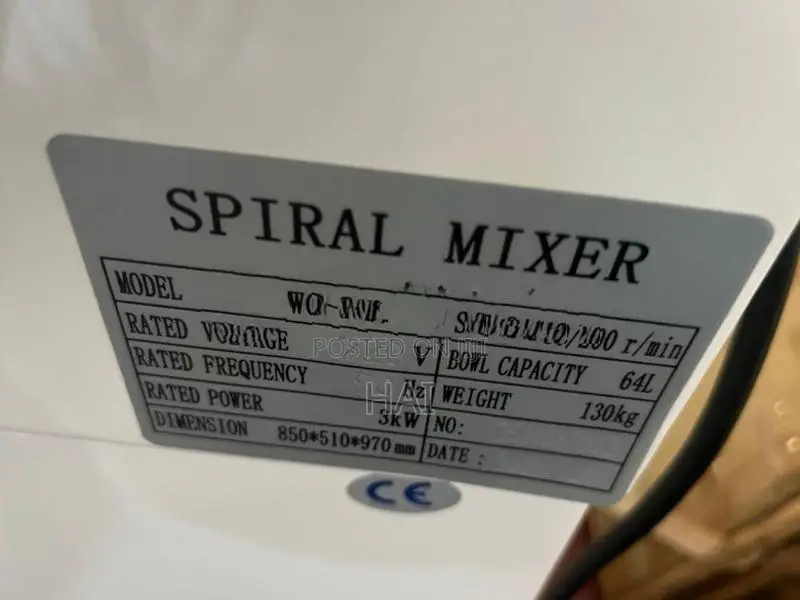 Mixer for Bakery
