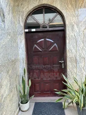 Teak Wood Door With 2 Windows