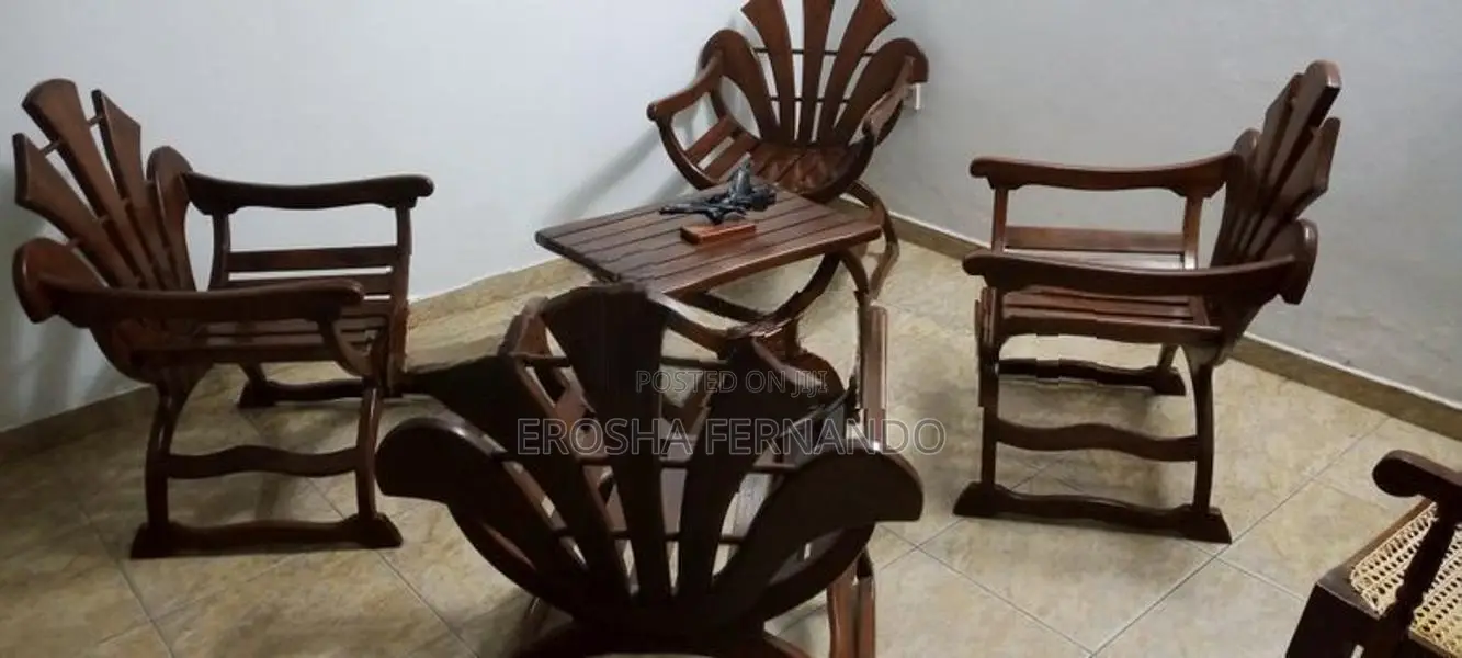 Teak Chair Set With Table