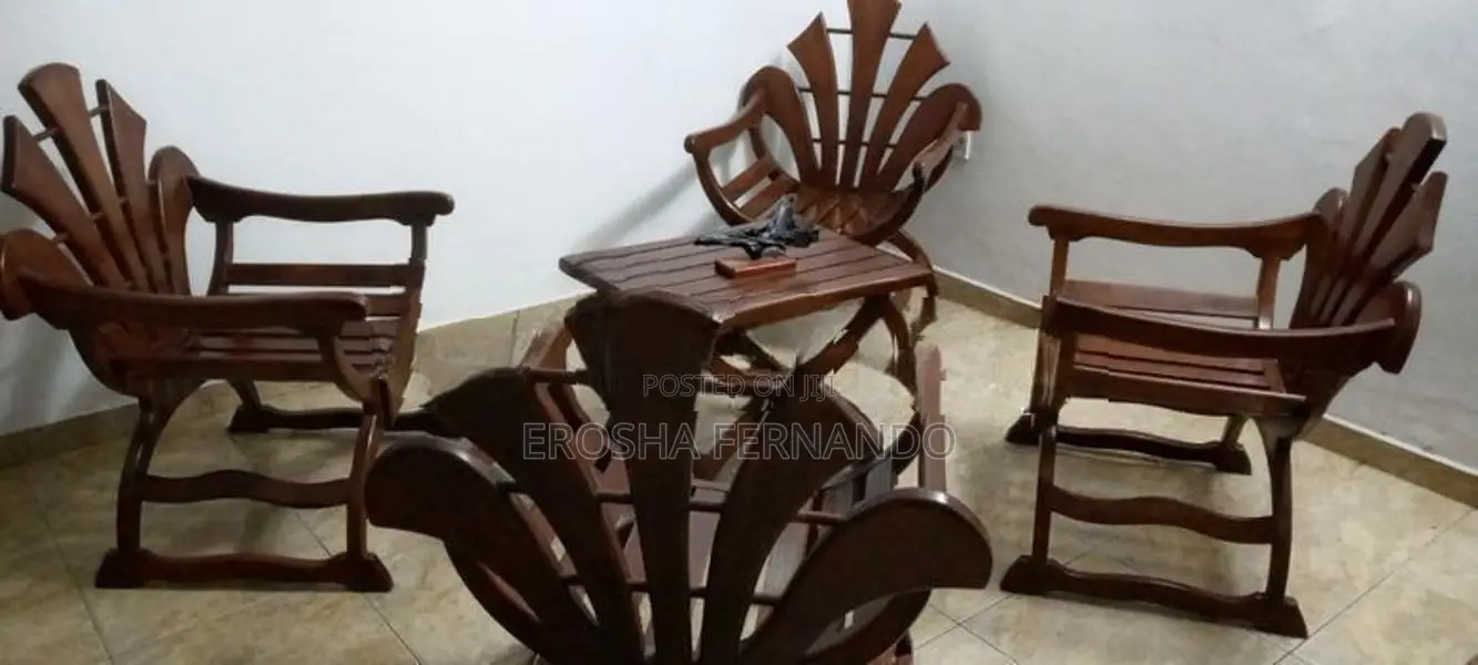 Teak Chair Set With Table