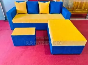 New Modern Fabric Sofa Set with Stool Pillow
