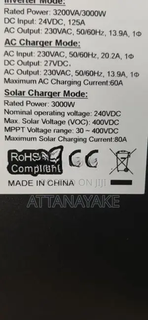Solar Inverter Off Grid (24V/3.2kva)