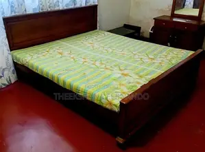 Teak Bedroom Set With Mahogany Sofa