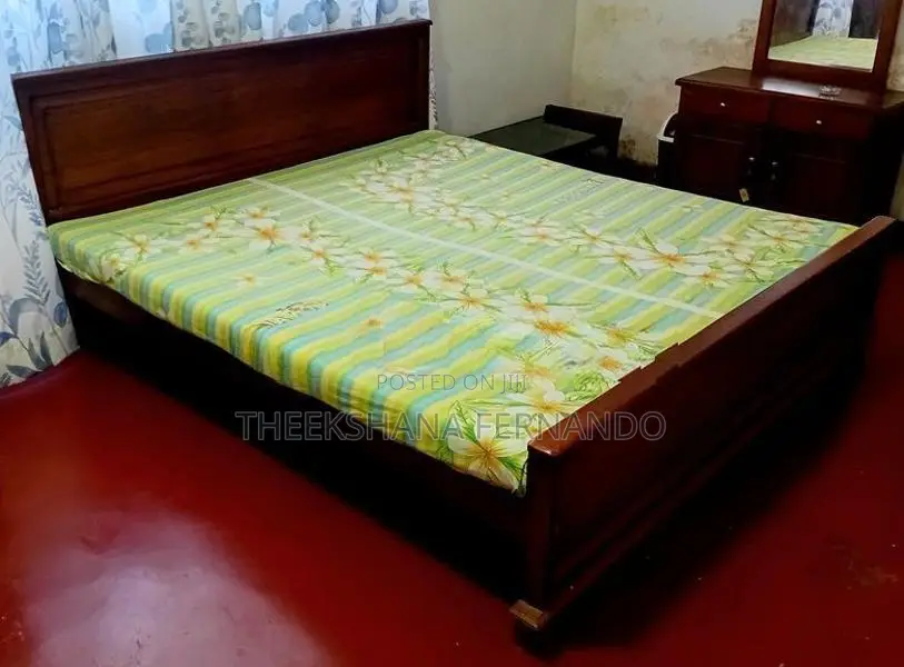 Teak Bedroom Set With Mahogany Sofa