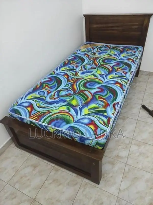 New 72x36 Teak Box Bed With Arpico Hybrid Mattress (Pp13)