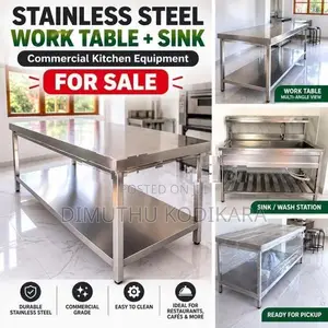 Stainless Steel Table With Sink