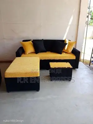 New Fabric Sofa Set with Stool Pillow