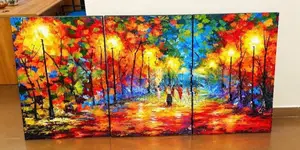 Colorful Artist Acrylic Painting – 3 Piece Wall Art