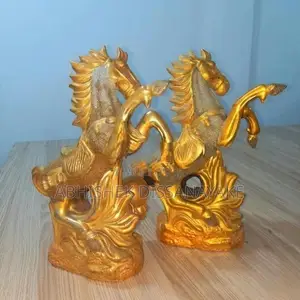 2X Gold Horse Ornament