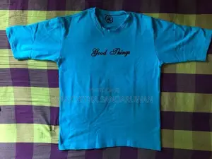 Men's Sky Blue Graphic T-Shirt