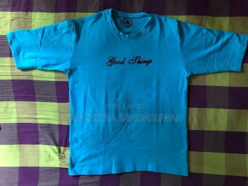 Men's Sky Blue Graphic T-Shirt
