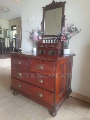 Antique Pettagama With Drawers Antique Table Mirror With Drawers