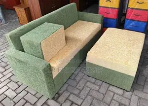 Fabric Sofa Set with Stool Pillow