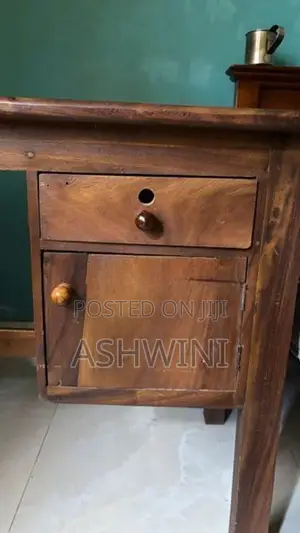 Teak Wooden Table / Desk With Storage