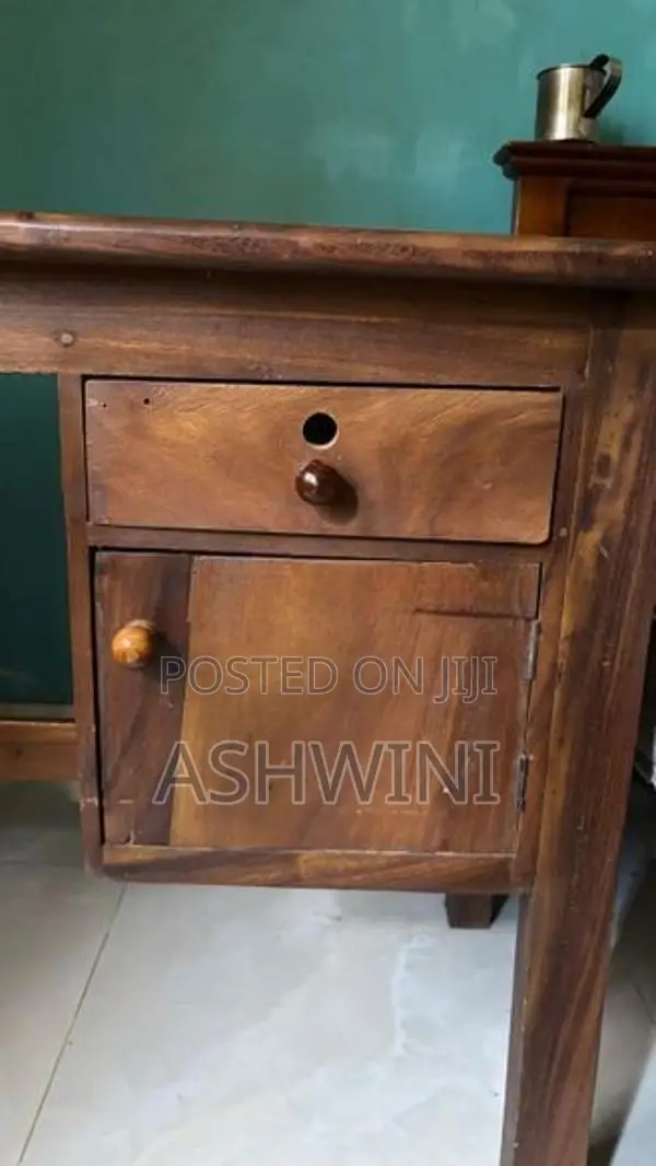 Teak Wooden Table / Desk With Storage