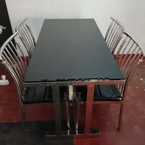 Stainless Steel Table With Chairs