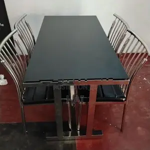 Stainless Steel Table With Chairs