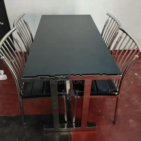 Stainless Steel Table With Chairs