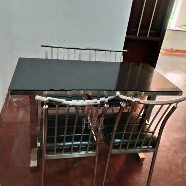 Stainless Steel Table With Chairs