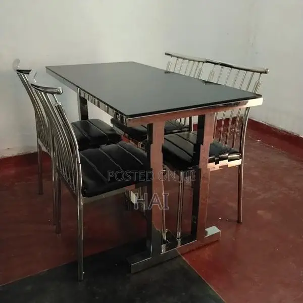 Stainless Steel Table With Chairs