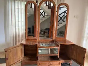 Teak Wooden Dressing Table With 3 Mirrors