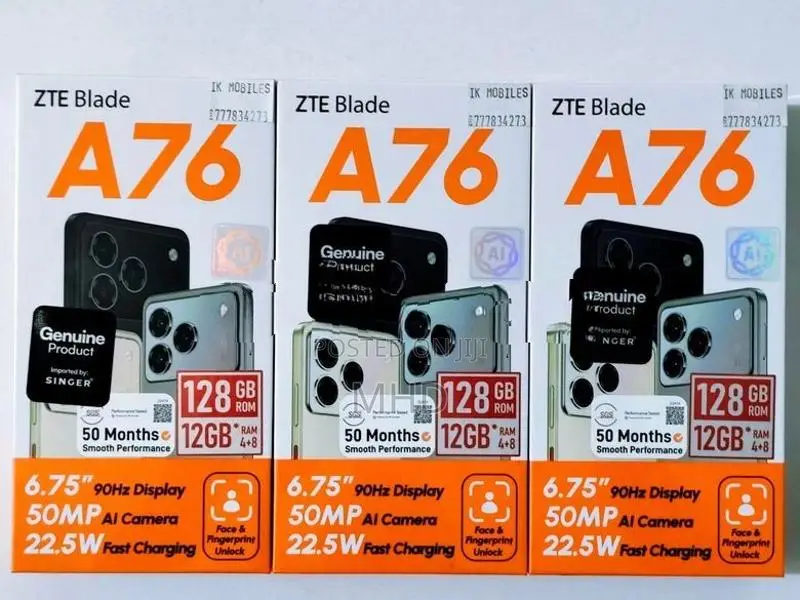 ZTE Blade A76 4GB Ram 128GB (Brand New)